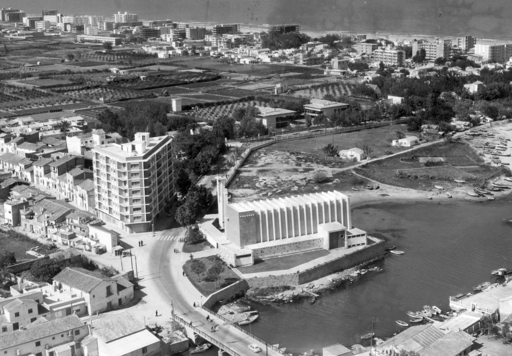 Fotografía histórica de la playa de Gandía