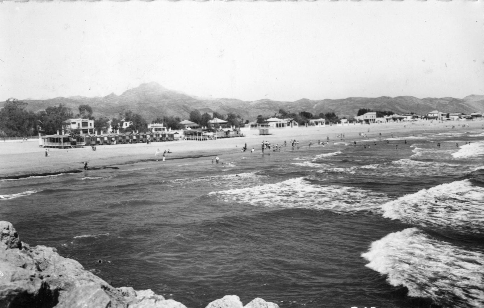 Fotografía histórica de la playa de Gandía