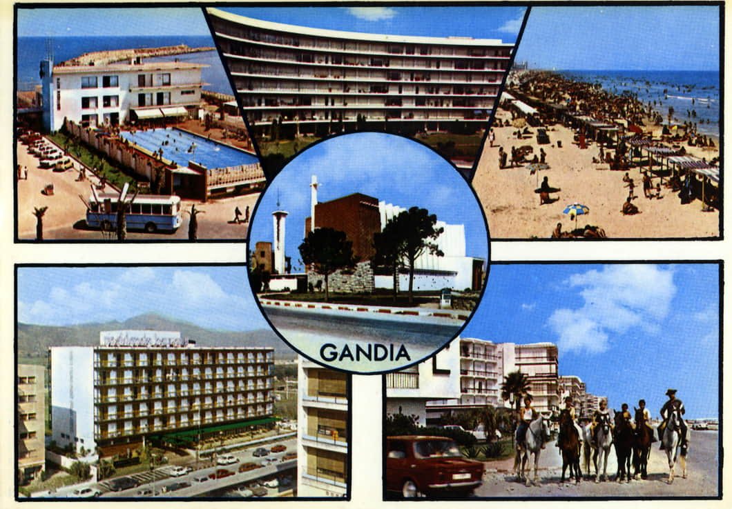 Fotografía histórica de la playa de Gandía