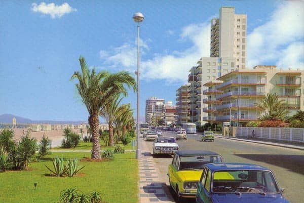 Fotografía histórica de la playa de Gandía